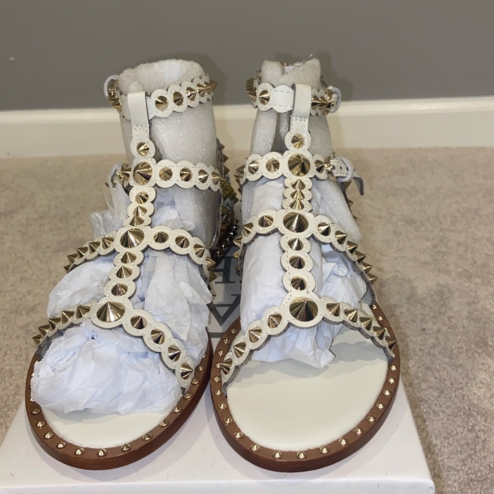 Studded Leather Gladiator Sandals